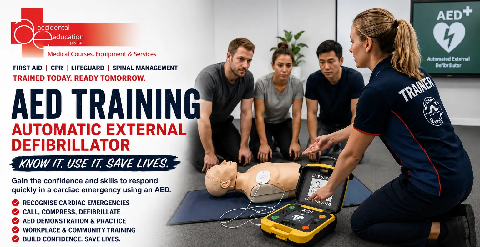Professional First Aid and CPR training delivered by Accidental Education throughout Shoalhaven, NSW.