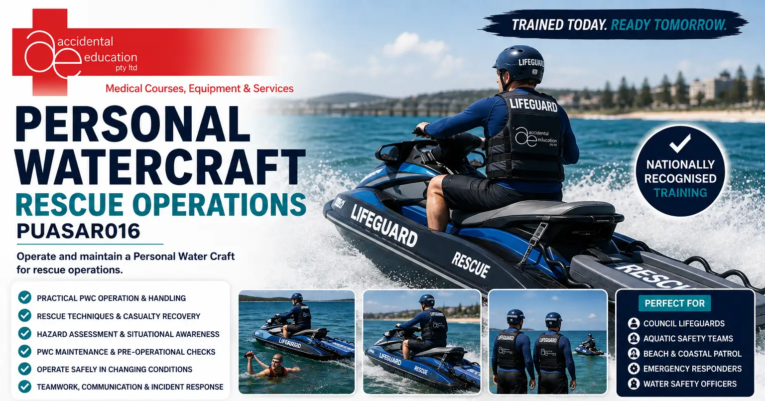 PUASAR016, PWC rescue training NSW, personal watercraft rescue course